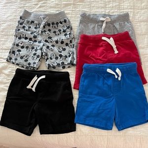 OLD NAVY GAP Toddler Boys 3T pull on shorts 5 pair lot